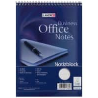 LANDRÉ Office A5 Spiralbindung Blau Pappcover Notizblock liniert 40 Blatt