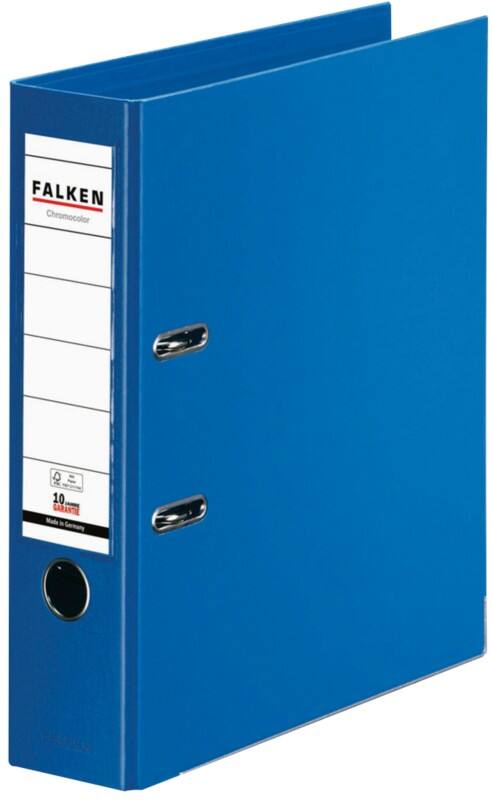 Falken Chromocolor Ordner Breit A4 80 mm Blau 2 Ringe 11285467 Kunststoff