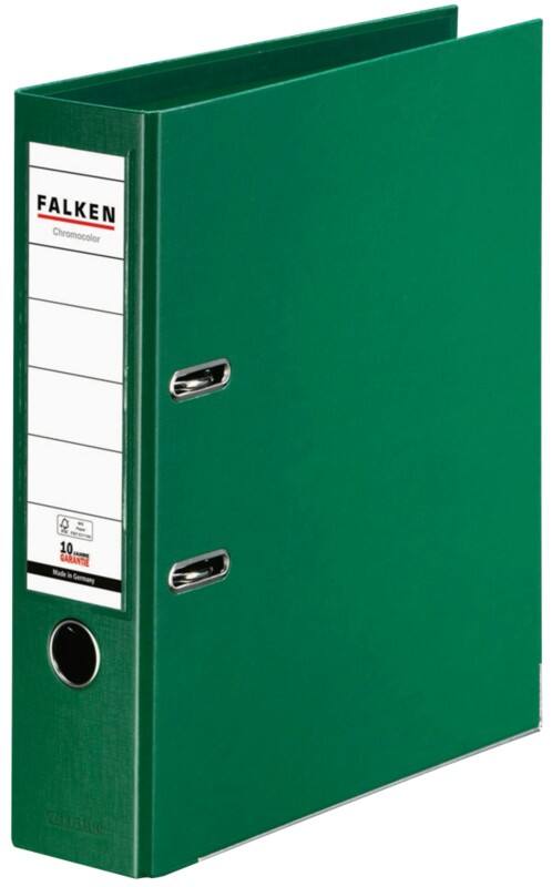 Falken Chromocolor Ordner Breit A4 80 mm Grün 2 Ringe 11285491 Kunststoff