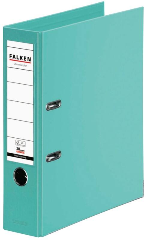 Classeur à levier Falken Large Chromocolor A4 80 mm Menthe 2 Anneaux 11285582 Plastique