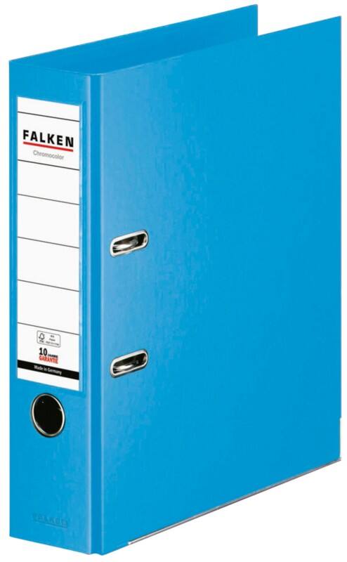 Falken Chromocolor Ordner Breit A4 80 mm Hellblau 2 Ringe S80 Kunststoff