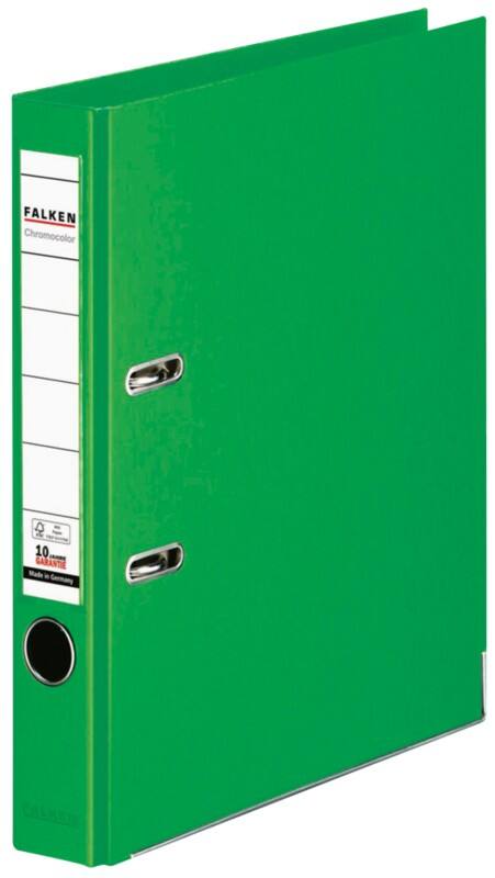 Classeur à levier Falken Étroit Chromocolor A4 50 mm Vert clair 2 Anneaux S50 Plastique