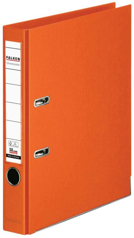 Falken Chromocolor Ordner Schmal A4 50 mm Orange 2 Ringe Kunststoff