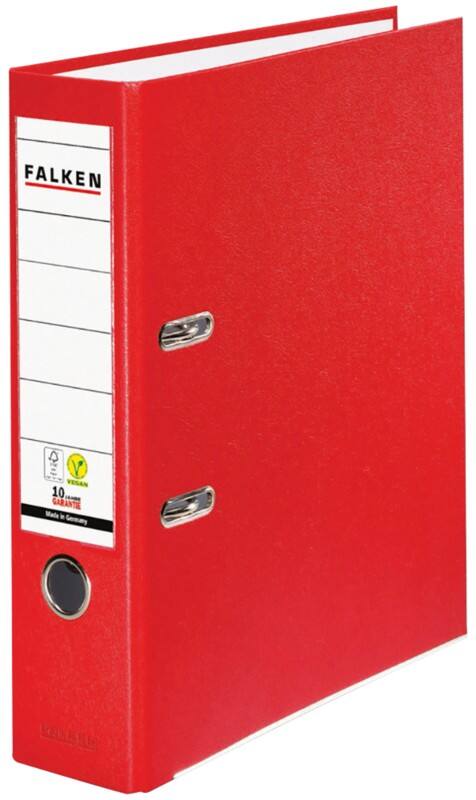Falken PP-Color Ordner Breit A4 80 mm Rot 2 Ringe Kunststoff