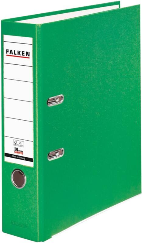 Classeur à levier Falken Large PP-Color A4 80 mm Vert clair 2 Anneaux Plastique
