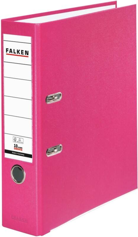 Falken PP-Color Ordner Breit A4 80 mm Rosa 2 Ringe Kunststoff