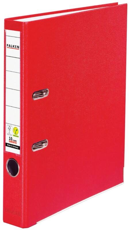 Falken PP-Color Schmal Ordner A4 50 mm Rot 2 Ringe Kunststoff