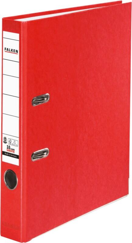 Falken Ordner Schmal A4 50 mm Rot 2 Ringe 11285293 Kunststoff