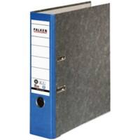 Falken Breit Ordner A4 80 mm Blau 2 Ringe 80024607 Pappkarton Wolkenmarmor