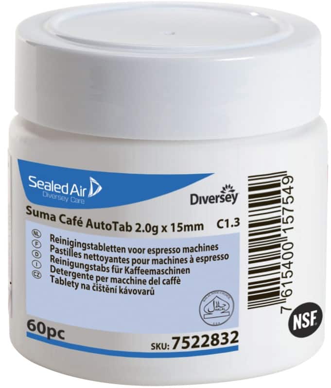Dosettes nettoyantes Diversey Suma Coffee Tablettes 7522832 2 Unités de 60 Unités