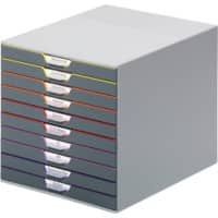 Bloc à tiroirs DURABLE Varicolor Multicolor 10 tiroirs 29,2 x 35,6 x 28 cm