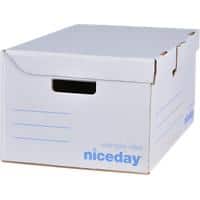 Boîte d'archivage Niceday A4 Blanc Carton 54.5 x 35.4 x 25.5 cm 10 Unités