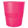 Leitz WOW Papierkorb 15 Liter Pink 29 x 29 x 32,4 cm
