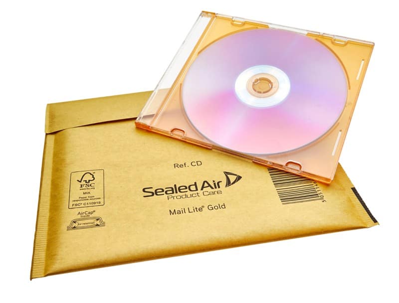 Enveloppes matelassées Mail Lite Jaune 200 (l) x 220 (h) mm Bande adhésive 10 unités