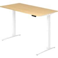 Bureau assis-debout Hammerbacher XBHM Imitation Érable/Blanc 1 600 x 800 x 720 mm