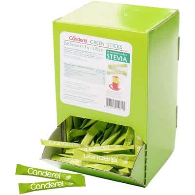 Sticks édulcorant Canderel Green Stevia 250 Unités de 1.3 g