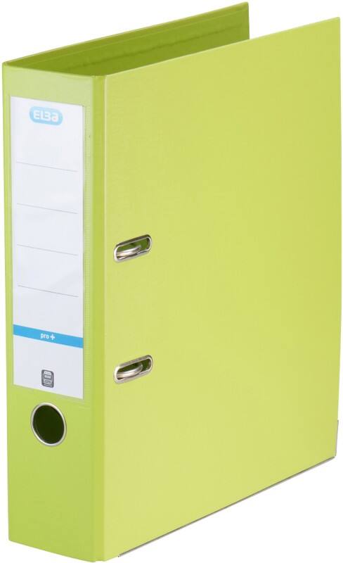 Classeur à levier ELBA Large Smart Pro+ A4 80 mm Vert clair 2 Anneaux Plastique
