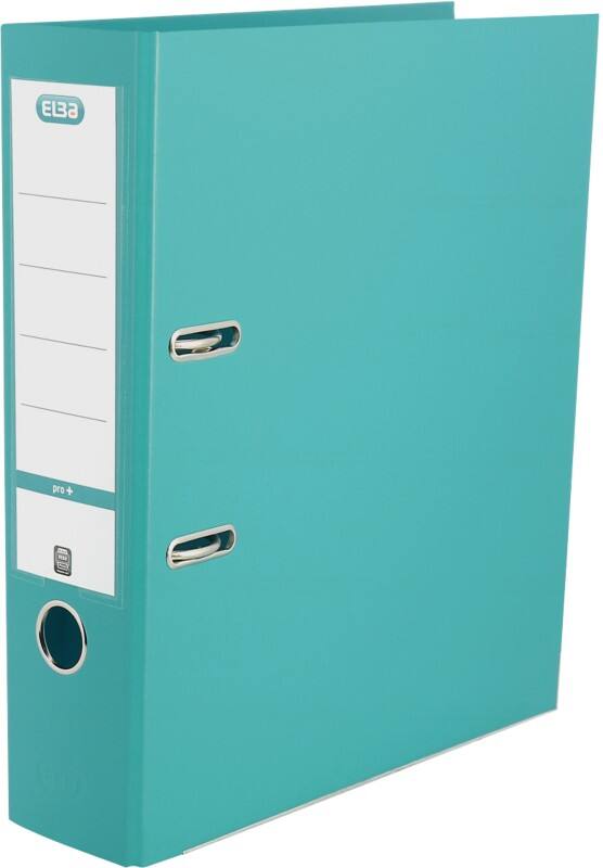 Classeur à levier ELBA Large Smart Pro+ A4 80 mm Turquoise 2 Anneaux Plastique