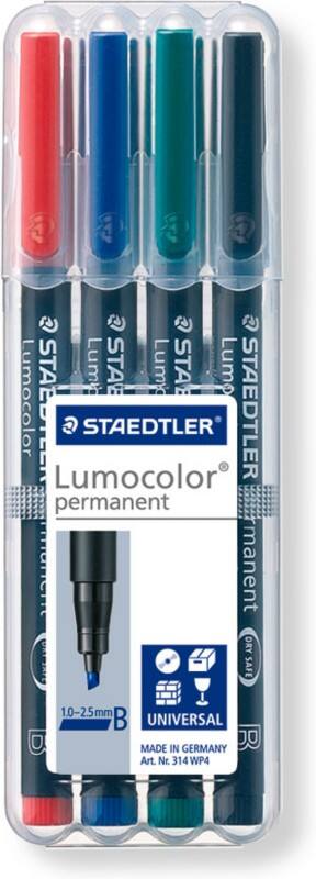 STAEDTLER 341 Whiteboard-Marker Farbig assortiert Rundspitze 4 Stück