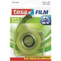 TESA Klebebandabroller Eco and Clear Transparent 19 mm (B) x 33 m (L) PP (Polypropylen), PS (Polystyrol) 57968-00000-01