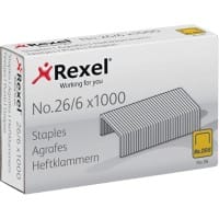 Rexel No.56 Heftklammern 26/6 ACCO6131 Verzinkter Stahl Silber 1000 Heftklammern