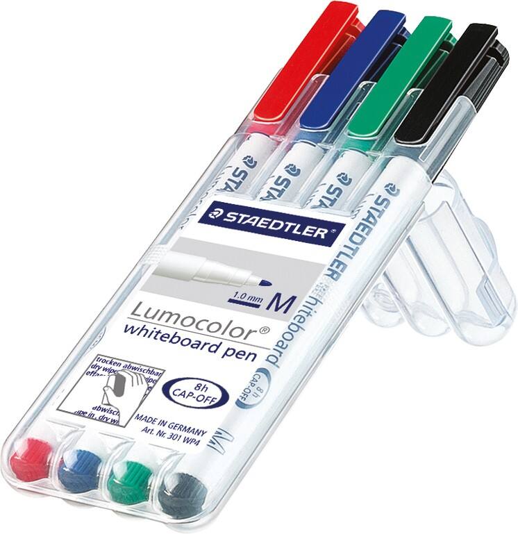 STAEDTLER Lumocolor Whiteboard-Marker Farbig sortiert Mittel Rundspitze, Filzspitze 4 Stück