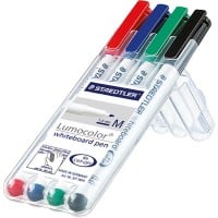 Marqueur pour tableau blanc STAEDTLER Lumocolor Assortiment Moyenne Ogive, Fine 1 mm 4 Unités