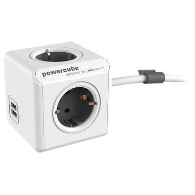 Multiprise Allocacoc Power Cube Extended USB 1,5 m 4