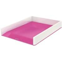 Corbeille à courrier Leitz WOW Dual A4 Blanc, rose 26,7 x 33,6 x 4,9 cm