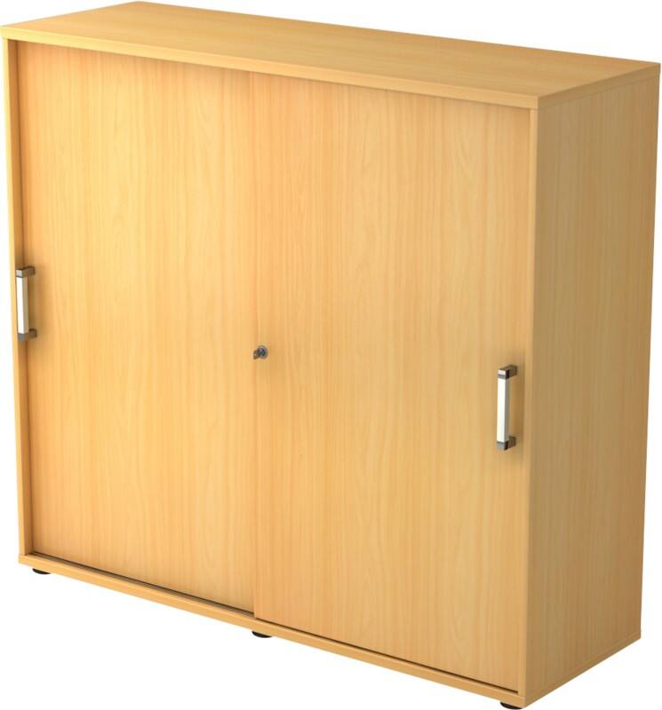 Armoire à portes coulissantes Hammerbacher Aggloméré 2 Étagères Verrouillable 1200 x 400 x 1100 mm Hêtre Brun