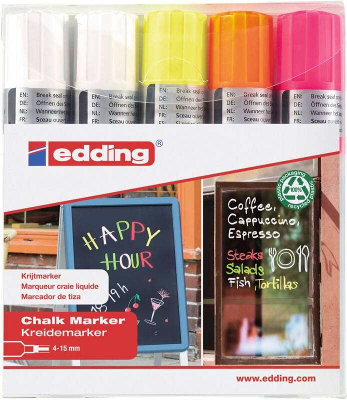 edding Kreidemarker 4090 Farbig assortiert 5 Stück