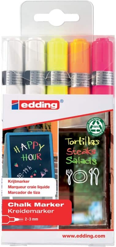 edding Kreidemarker 4095 Farbig assortiert 5 Stück
