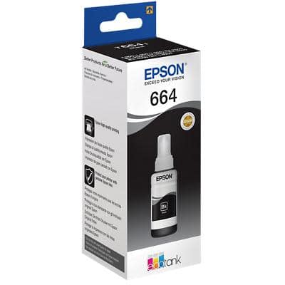 Recharge d'encre Epson 664 D'origine C13T664140 Noir