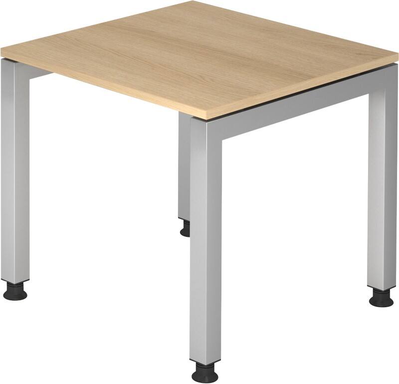 Hammerbacher J Serie Höhenverstellbar Höhenverstellbarer Schreibtisch Rechteckig Eiche 4 Füsse 800 (B) x 680 (H) mm Holz