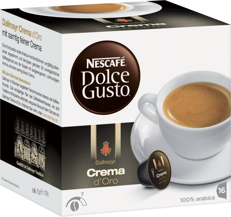 Capsules de café Dolce Gusto Crema d'Oro Nescafé 16 Unités de 7.5 g