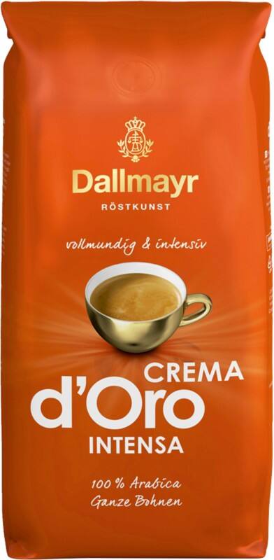 Café en grain Dallmayr Crema d'Oro Non décafeiné Riche et intense 1 kg