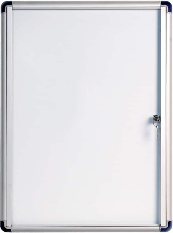 Vitrine d'affichage verrouillable Bi-Office Enclore Indoor Budget Magnétique 6 x A4 Montage mural Verrouillable Acier Laqué 73,4 (L) x 67,8 (H) cm Blanc