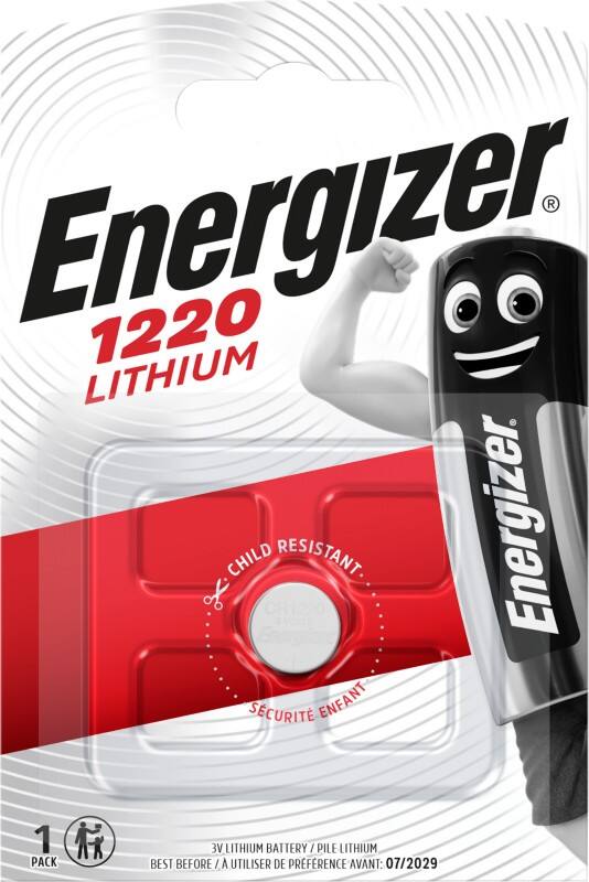 Piles bouton Energizer CR1220 3V Lithium