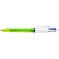 Stylo-bille BIC 4 Colours Fluo Rétractable Multicolore 0,4 mm Moyen Bille Rechargeable