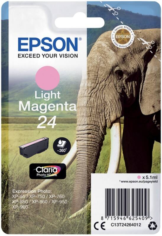 Epson 24 Original Tintenpatrone C13T24264012 Hellmagenta