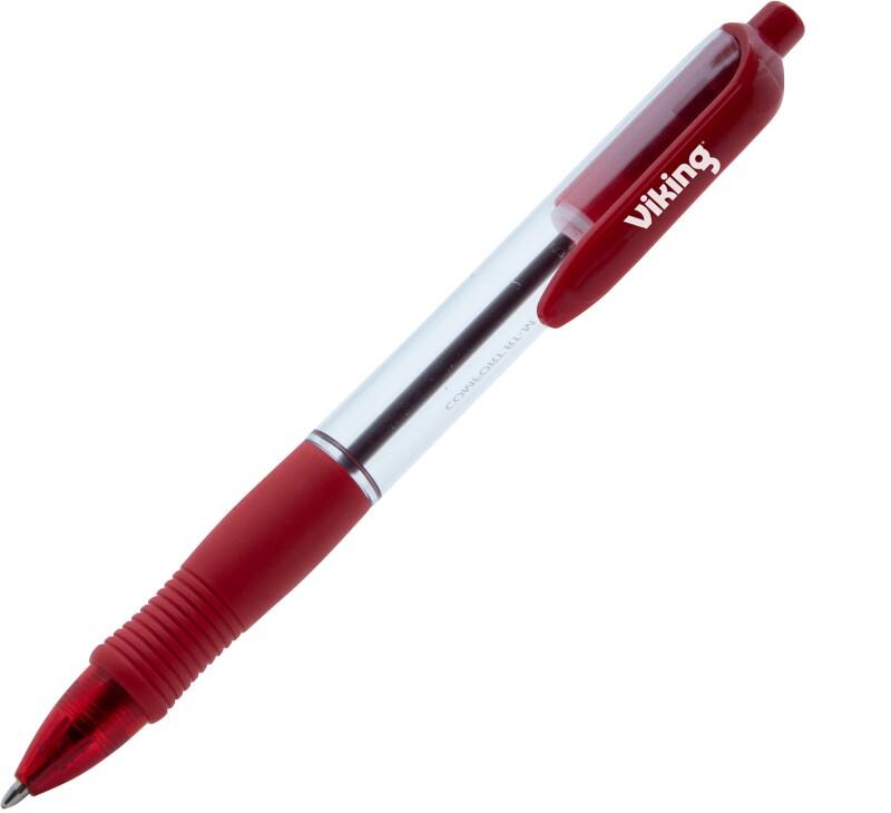 Stylo-bille Viking Comfort RT-M Rétractable Rouge 0,3 mm Moyen Bille