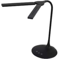 Lampe de bureau Alba LEDTWIN N Noir Batterie, USB 120 x 340 x 360 mm