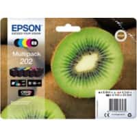 Epson 202 Original Tintenpatrone C13T02E74010 Schwarz, foto schwarz, cyan, magenta, gelb  Multipack