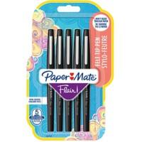 Paper Mate Fineliner Pen Flair 0,7 mm Schwarz 5 Stück