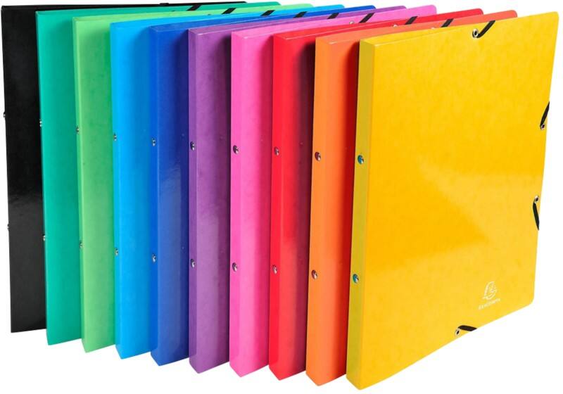 Exacompta Ringbuch A4 Pressspankarton 2 Ringe 15 mm Farbig assortiert 20  Stück