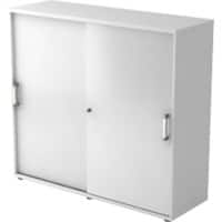 Armoire à portes coulissantes Hammerbacher Aggloméré 2 Étagères Verrouillable 1200 x 400 x 1100 mm Blanc