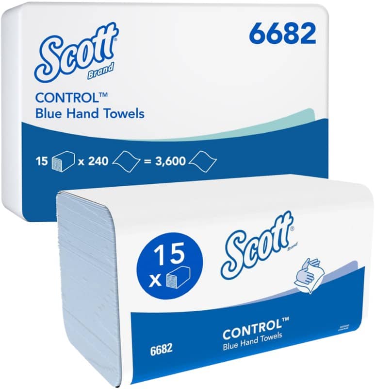 Essuie-mains Scott Control Pliage en Z Bleu 1 épaisseur 6682 15 Unités de 240 Feuilles