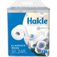 Hakle Toilettenpapier Klassisch weiß 3-lagig 24 Rollen à 150 Blatt