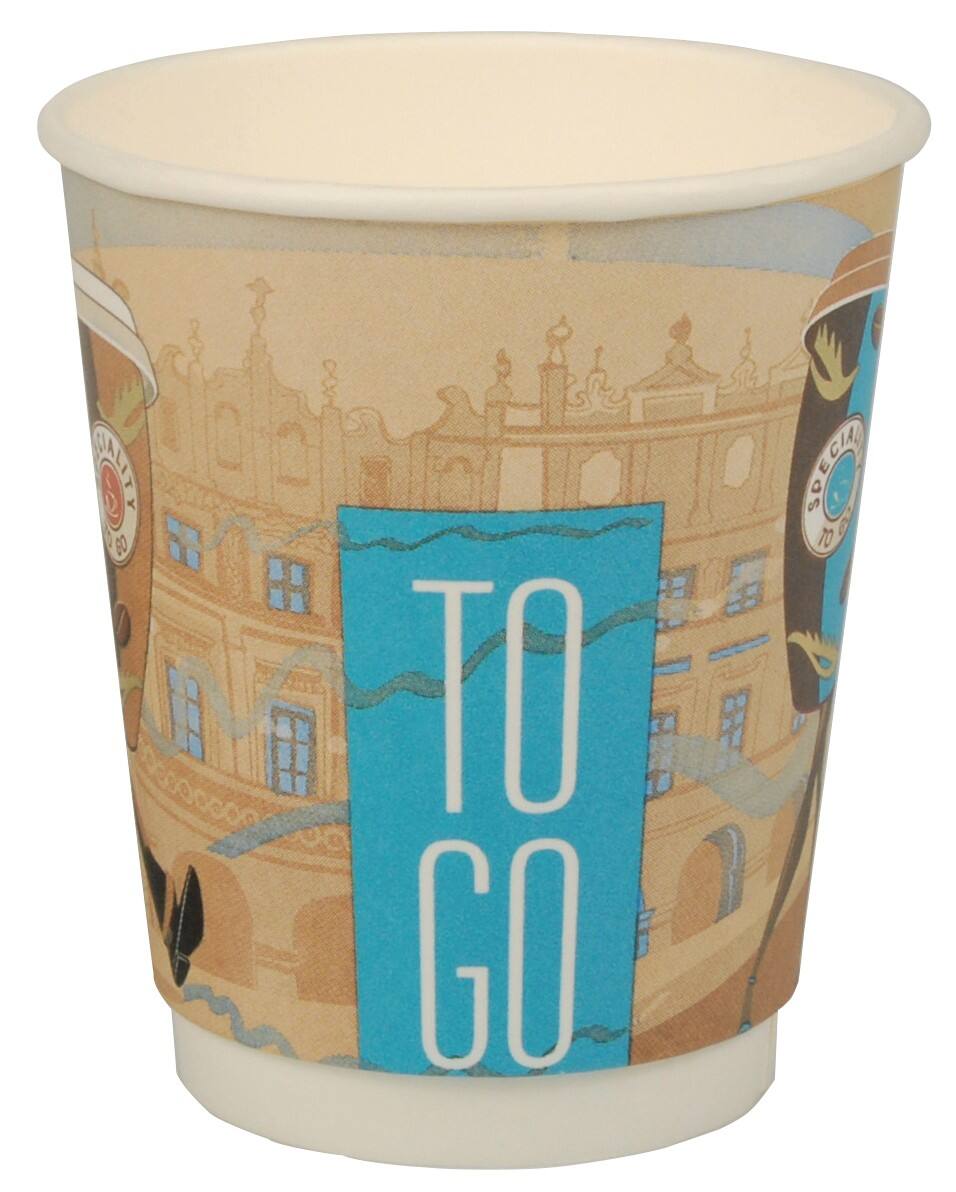 Gobelets jetables PAPSTAR TO GO Carton 200 ml Blanc 25 Unités