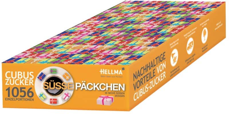 Sucre en morceaux Assortiment Hellma 1056 Unités de 2.5 g